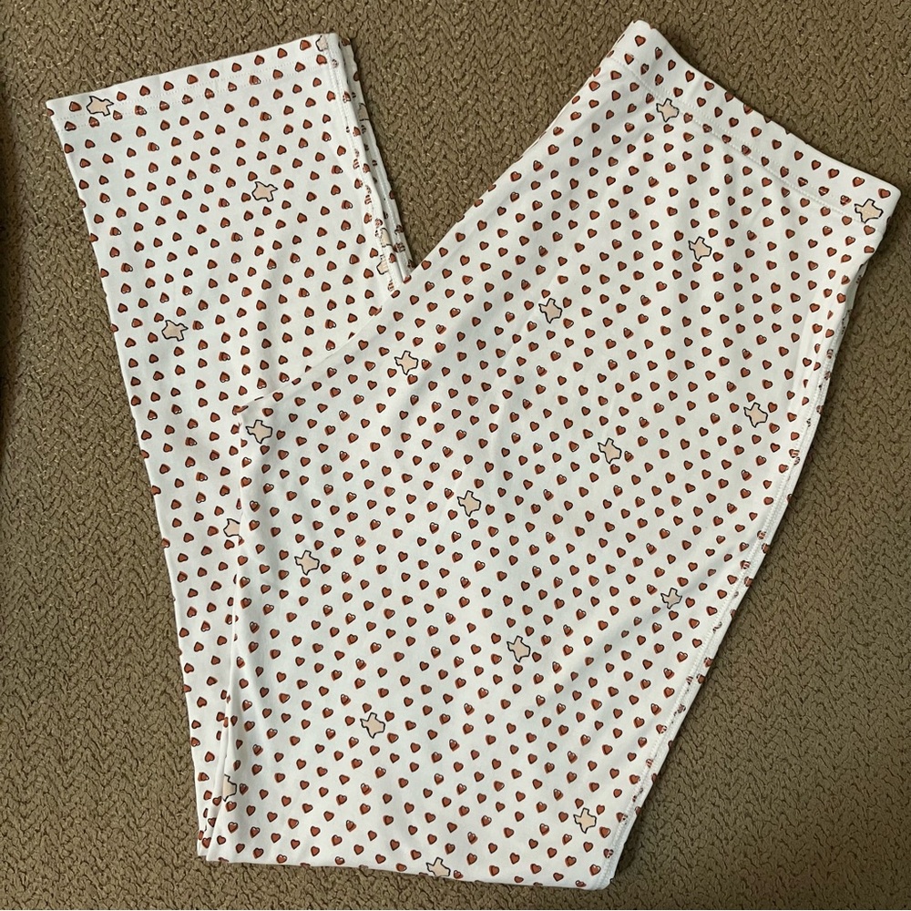 Roller Rabbit Texas Hearts UT Burnt Orange Pajama Pants Rare Limited Edition XL